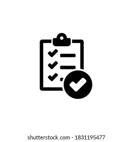 Símbolo de icono del portapapeles vector en fondo blanco