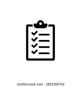 Clipboard icon symbol vector on white background