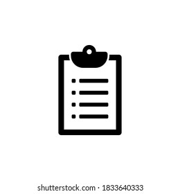 Clipboard icon symbol vector on white background