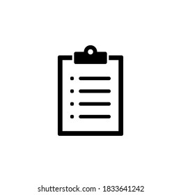 Clipboard icon symbol vector on white background