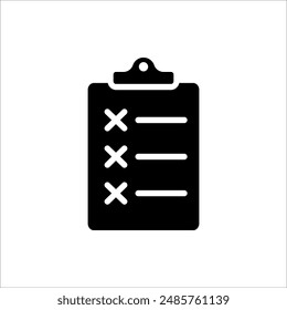 Icono de Portapapeles. Tarea realizada. Icono de documento aprobado firmado. Proyecto completado. Ilustración vectorial aislada sobre fondo blanco