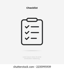 Clipboard icon. Technical list, check list icon. Management sign flat icon concept. Software development. Task done. Signed approved document icon. Project completed. Answer on questions.