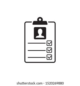 Clipboard icon template color editable. Tasks symbol vector sign isolated on white background. Simple logo vector illustration for graphic and web design. Signed approved document. Project completed