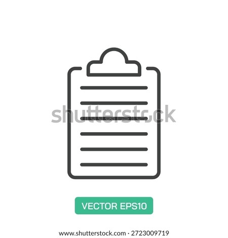 Clipboard icon. Thin line icon vector
