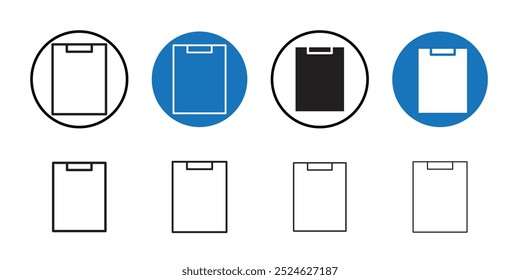 Clipboard icon Thin line art collection