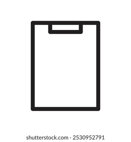 Clipboard icon Thin line flat illustration