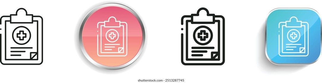 ícone da área de transferência. Design fino, linear, regular e estilo botão isolado no fundo branco