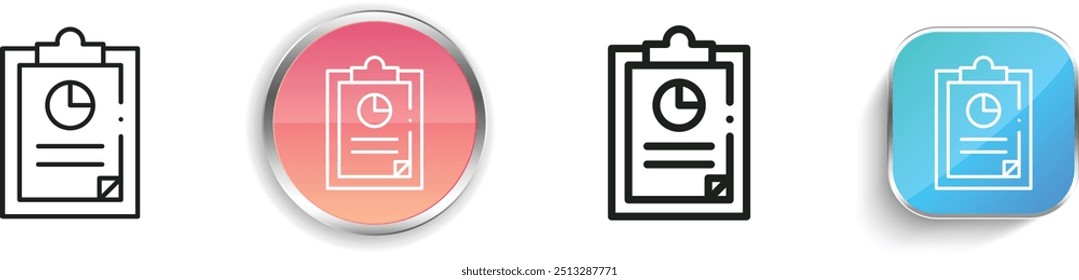 clipboard icon. Thin Linear, Regular and Button Style Design Isolated On White Background