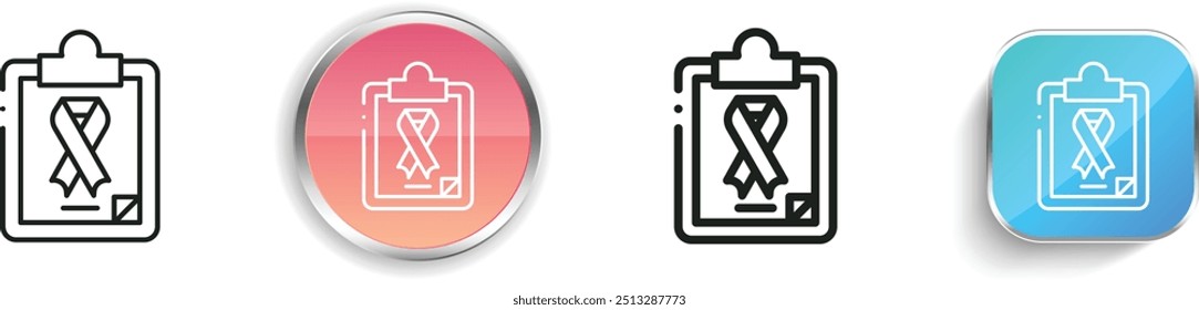 Symbol in der Zwischenablage. Design mit dünnen Linien, regelmäßigen Linien und Schaltflächen einzeln auf weißem Hintergrund