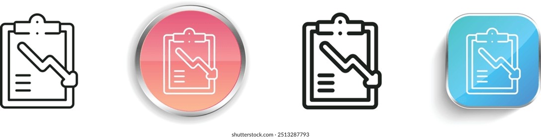 clipboard icon. Thin Linear, Regular and Button Style Design Isolated On White Background