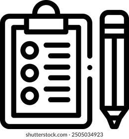 clipboard icon. Thin Linear Style Design Isolated On White Background