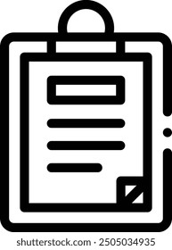 clipboard icon. Thin Linear Style Design Isolated On White Background