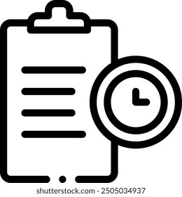 clipboard icon. Thin Linear Style Design Isolated On White Background