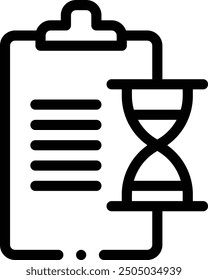 clipboard icon. Thin Linear Style Design Isolated On White Background