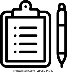 clipboard icon. Thin Linear Style Design Isolated On White Background