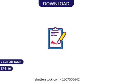 Clipboard icon in trendy flat style isolated on white background vector illustration