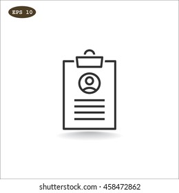  Clipboard icon Vector. 