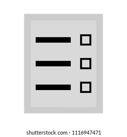 clipboard icon - vector check list, checklist form illustration, survey icon