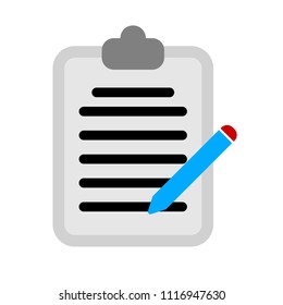 clipboard icon - vector check list, checklist form illustration, survey icon