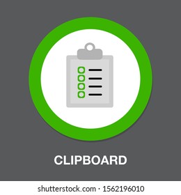Symbol in der Zwischenablage - Vektorgrafik, Abbildung in der Checkliste, Umfragesymbol