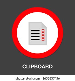 clipboard icon - vector check list, checklist form illustration, survey icon