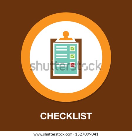 clipboard icon - vector check list, checklist form illustration, survey icon
