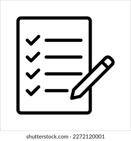 Clipboard icon vector. checklist icon symbol vector illustration on white background