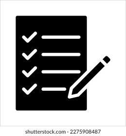 Clipboard icon vector. checklist icon symbol vector illustration on white background