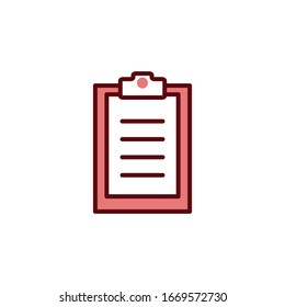 Clipboard icon vector design template