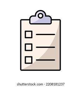 clipboard icon vector design template in white background