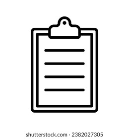 plantilla de diseño de vector de icono del portapapeles simple y limpio