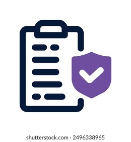 Icono de Portapapeles. Icono de Vector de doble tono para su Sitio web, móvil, presentación y diseño de logotipo.