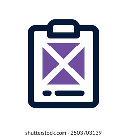 clipboard icon. vector dual tone icon for your website, mobile, presentation, and logo design.