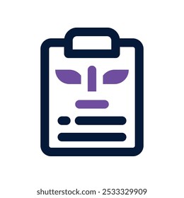 Icono de Portapapeles. Icono de Vector de doble tono para su Sitio web, móvil, presentación y diseño de logotipo.