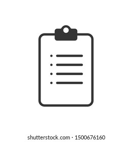 clipboard icon vector. flat illustration of clipboard - vector icon. clipboard sign symbol