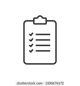 clipboard icon vector. flat illustration of clipboard - vector icon. clipboard sign symbol