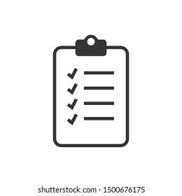 clipboard icon vector. flat illustration of clipboard - vector icon. clipboard sign symbol