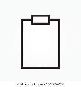 clipboard icon vector. flat illustration of clipboard vector icon.