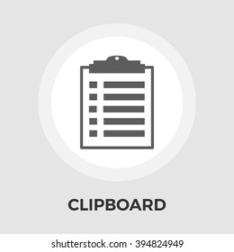 Clipboard icon vector. Flat icon isolated on the white background. Editable EPS file. Vector illustration.