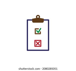 Clipboard icon vector flat style illustration