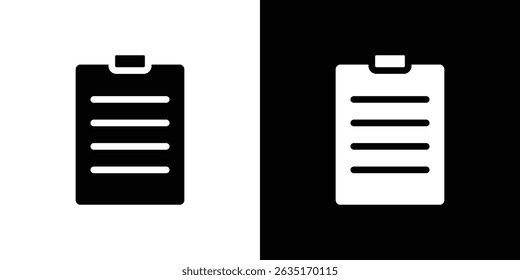 Vector de icono de Portapapeles en estilo plano. Siluetas de colección