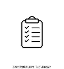 Clipboard icon vector. Form icon symbol illustration