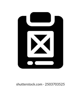 clipboard icon. vector glyph icon for your website, mobile, presentation, and logo design.