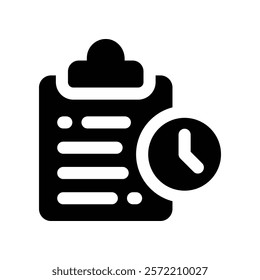 clipboard icon. vector glyph icon for your website, mobile, presentation, and logo design.