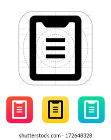 Clipboard icon. Vector illustration.