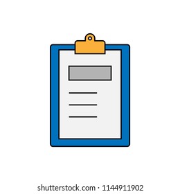 Clipboard icon, vector illustration design. Communication collection.