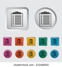 Clipboard icon. Vector illustration EPS.
