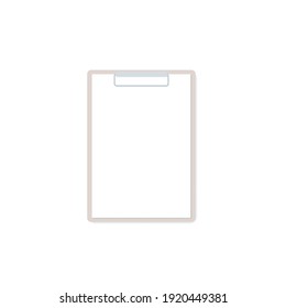 Clipboard icon. Vector illustration, flat design