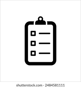 Clipboard icon. Vector illustration isolated on white background