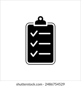 Icono de Portapapeles. Ilustración vectorial aislada sobre fondo blanco